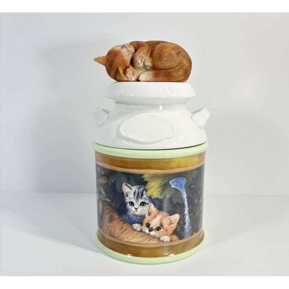 The Bradford Exchange Premier Edition 2017 Cozy Kitten Canister by Jurgen Scholz